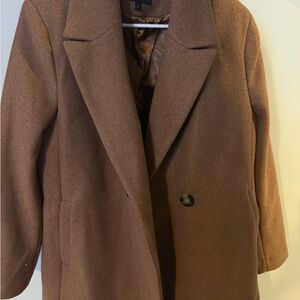 DKNY Women's Tan Pea Coat